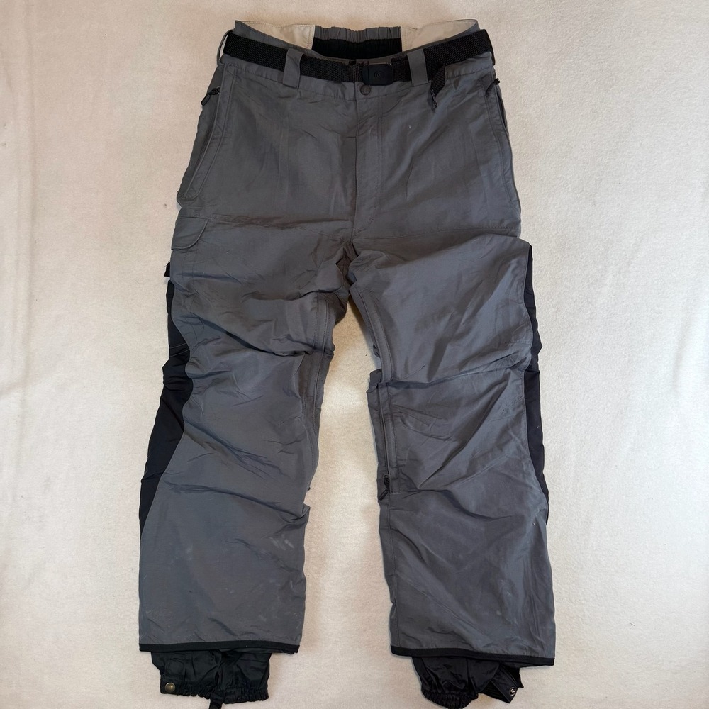 Columbia Convert Mens Gray Snow Pants Ski Snowboard Cargo Size M 34 36